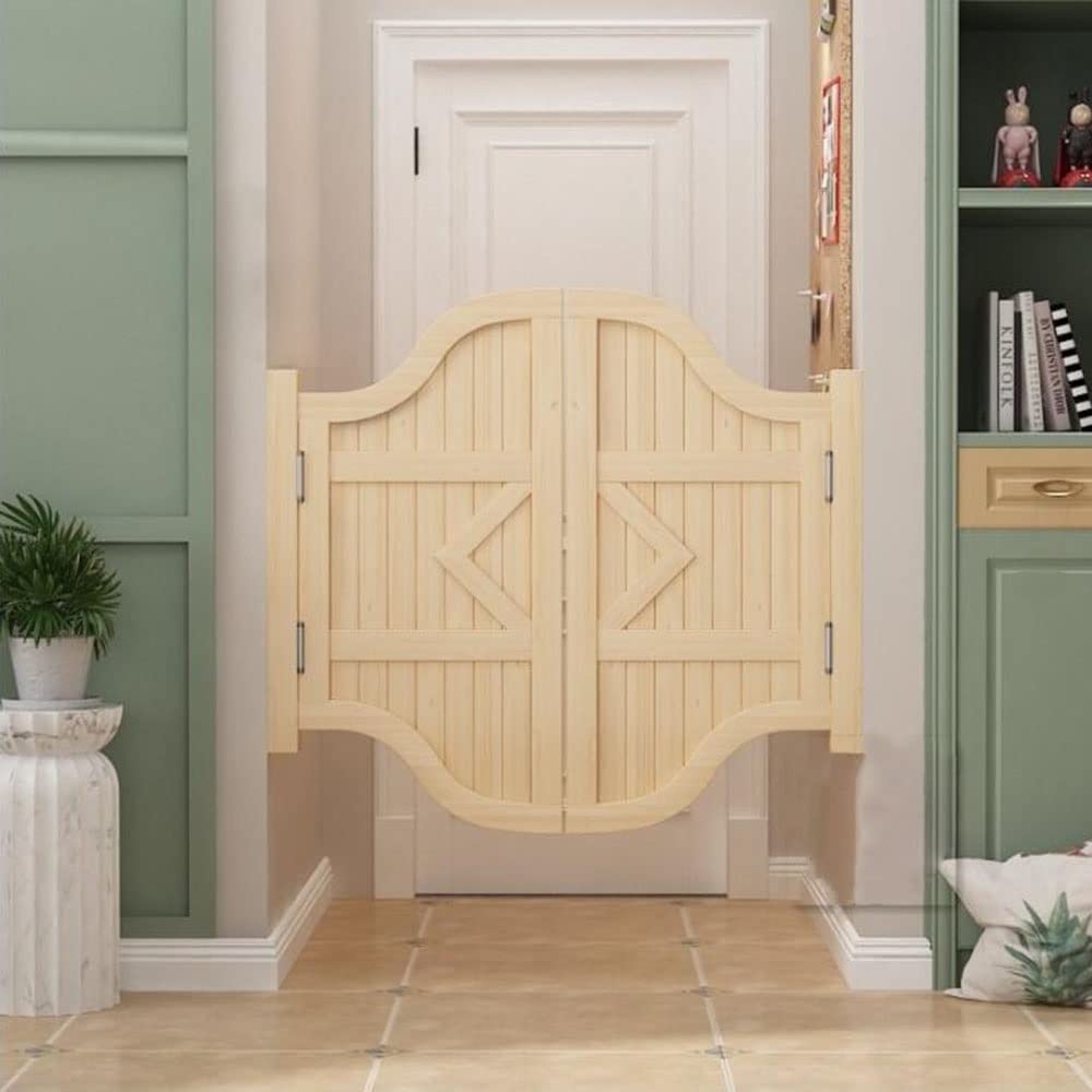 XIAOLIN Naturel Portes De Café Battantes, Volets Bois Massif Jardin Extérieur Portail, Rétro Restaurant Bar Demi Taille Porte (Size : 70cmx80cm)