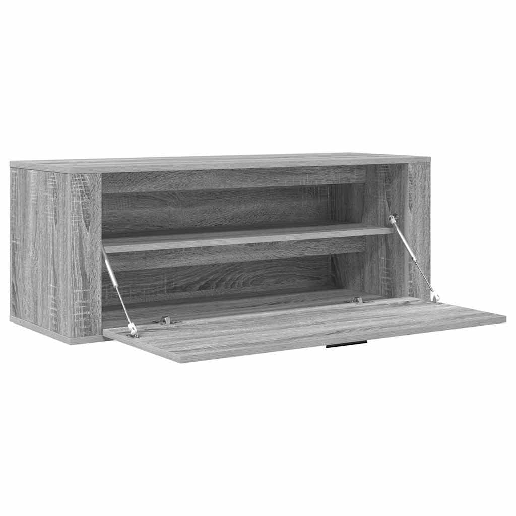 Scarpiera da Ingresso Grigio Sonoma 100x35x38 cm