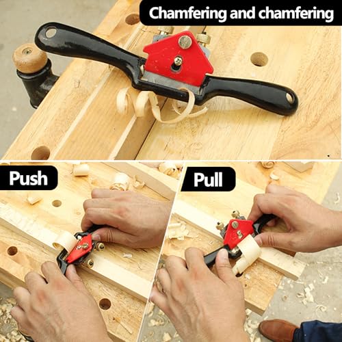 Spokeshave Tool, 10 Inch Adjustable Wood Plane Woodwork Hand Planer with 4 Replacement Blades Woodworking Tools for Woodworking and Manual DIY Enthusiasts 4 Spokeshave Tool, 10 Inch Adjustable Wood Plane Woodwork Hand Planer with 4 Replacement Blades Woodworking Tools for Woodworking and Manual DIY Enthusiasts - Image 4
