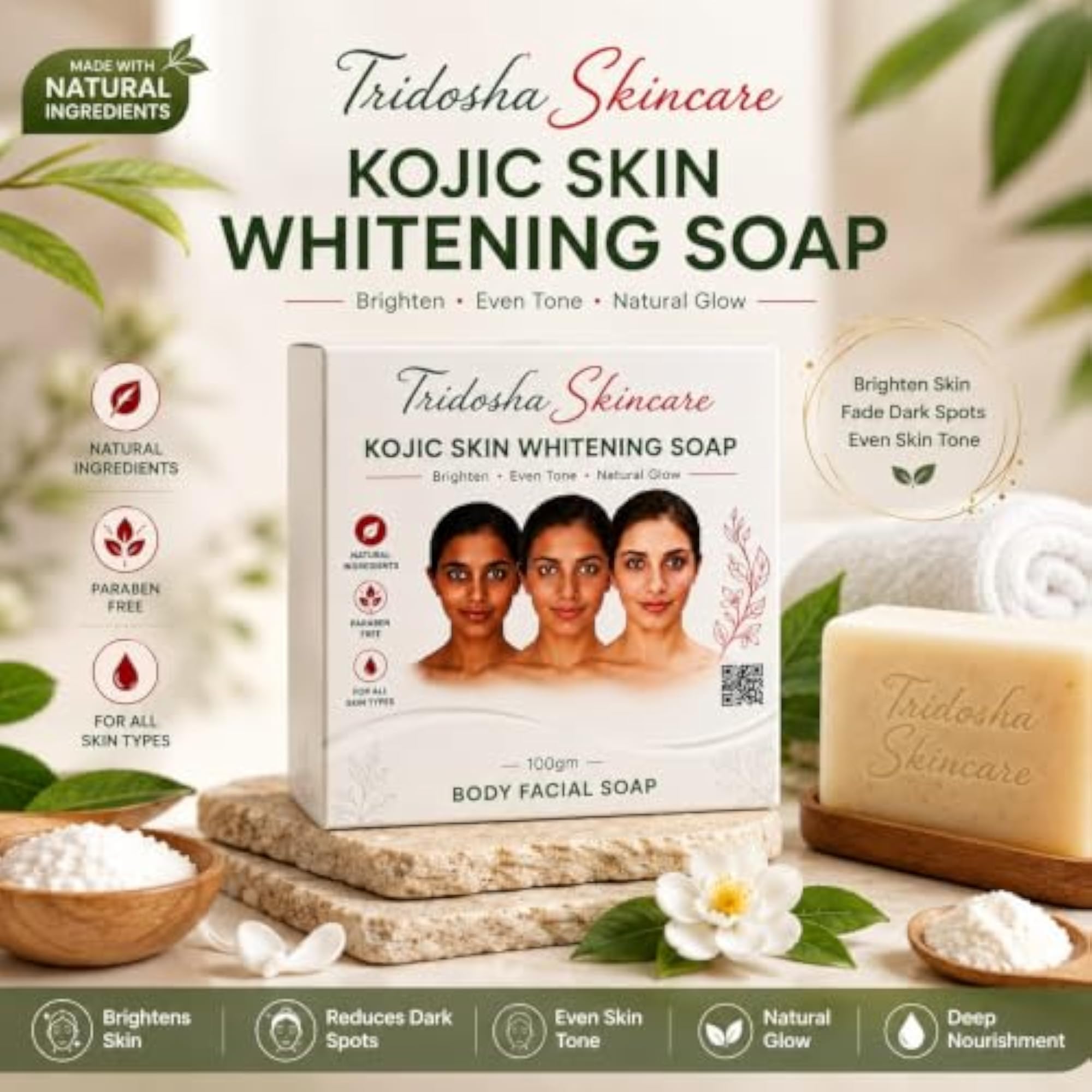 Kojic Goat Milk Skin Whitening Soap, 100 gm