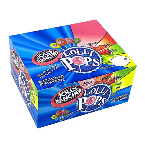 Jolly Rancher Lollipops, Original Flavors (50-Count box) 1 Pound 14 Ounce