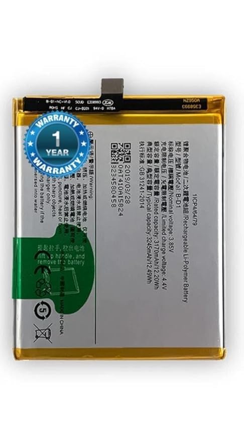 Image of Original B-D1 Battery for Vivo X20 X20A Battery with 1 Year Warranty** (B102)
