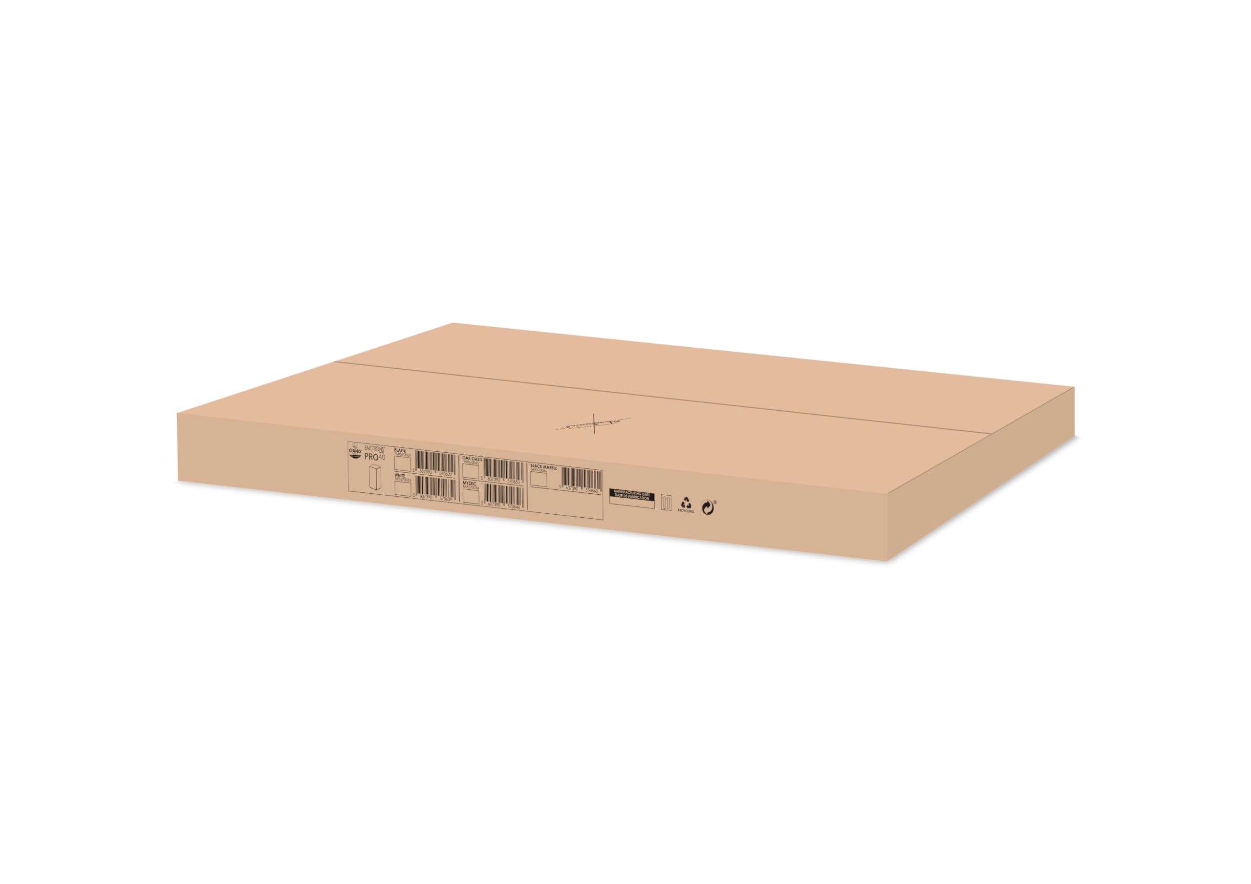 CIANO, Mueble Emotions Pro 40 Blanco 95x40x40 cm, de Madera, para Acuario, Soporte con 1 Puerta y Compartimento para Almacenamiento, Mueble de Acuario para Peces, Fabricado en Portugal