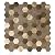 Peel & Stick Backsplash Wall Tile. 10 Brown & Gold Hexagon Faux Glass 11.25" X 11.25" Self-Adhesive Sheets, 8.79 Sqft/Box. Strong, Removable Tile- Kitchens, Bathrooms, Vanity, Fireplace Decor
