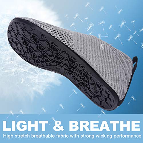 Image of ANLUKE Water Shoes for Women Men Quick-Dry Swim Shoes for Pool & Beach | Breathable knit upper with a flexible barefoot feel; ideal for pool, beach, swim, yoga or slippers.