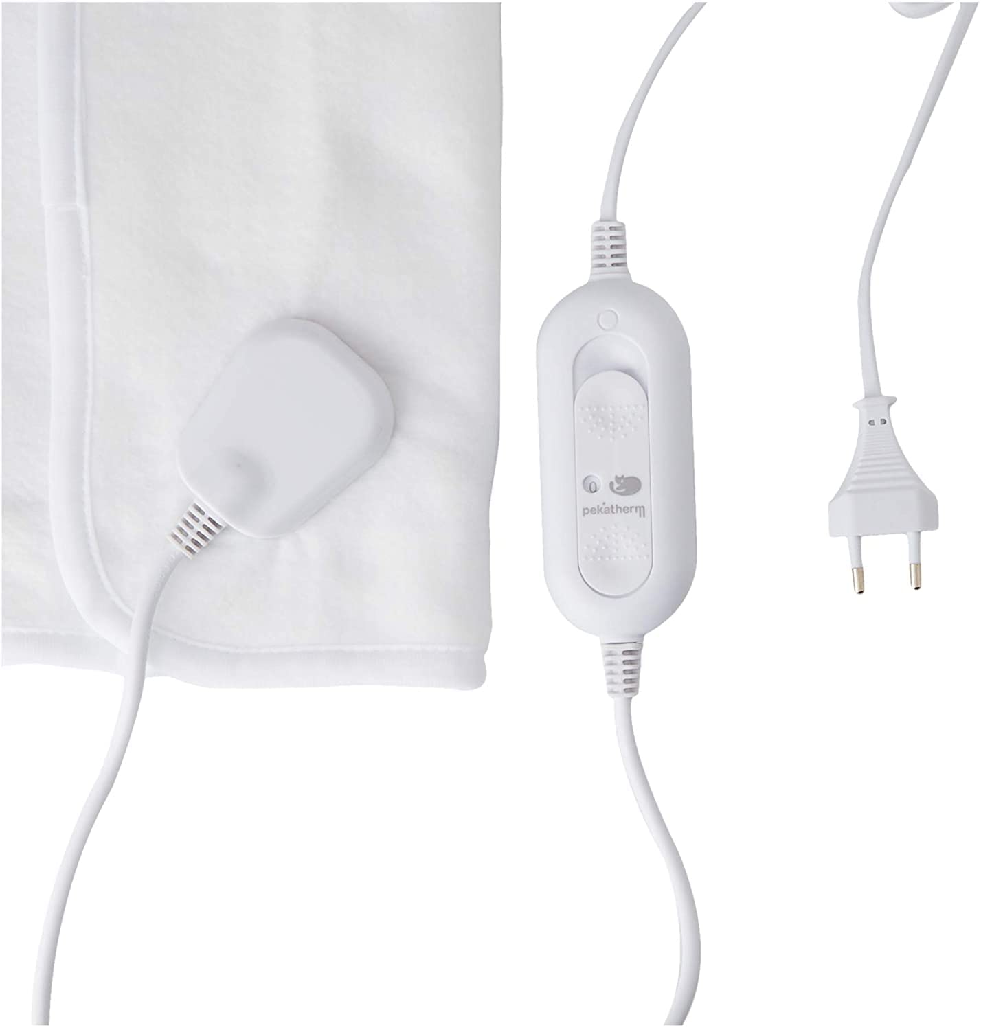 Wärmeunterbett Elektrisch Einzelbett | Größe 150 x 80 cm | 2 Temperaturstufen | Heizunterbett aus 100% Polyester | Elektrischer Matratzenbezug | Pekatherm UP1052