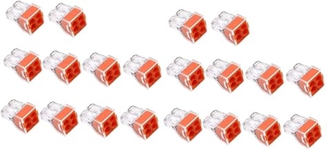 HOMSFOU 20 Peças Conector Elétrico De 4 Vias Conectores De Fio Elétrico Terminais De Fio Bloco De Terminais Condutor Conectores De Cabo Conectores Terminais Conector Elétrico Fio Elétrico