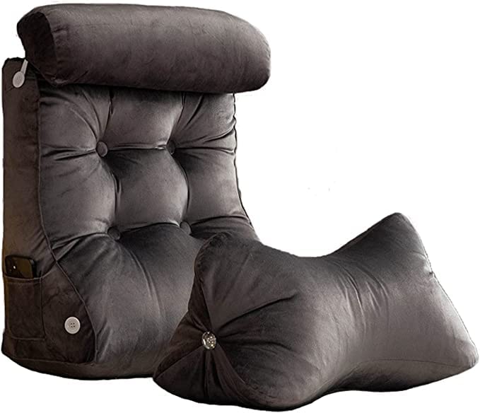 XXL Reading Pillow Bed Wedge Triangular Backrest Lounge Cushion with