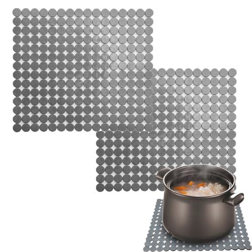 Alfombrilla para fregadero de cocina, alfombrilla para fregadero de cocina, alfombrilla para fregadero de cocina, alfombrilla de goteo, recortable, antiarañazos, para cocina y baño, 2 unidades, color