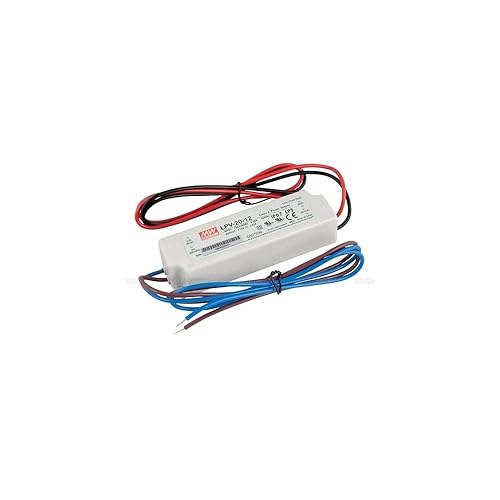 MEAN WELL LPV-20-12 Fuente de alimentación de CA a CC, salida única LED cerrada, 12V, 1.67 Amp, 20W, 1.5" - 2102596