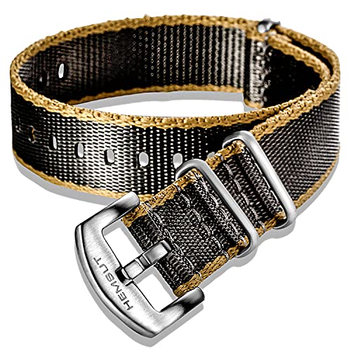 Hemsut Military Style Watch Strap, Seat Belt Watch Wrap for Men Women, High End Soft Quality Nylon Watch Bands with Heavy Duty Brushed Buckle of 18mm 20mm 22mm 24mm (B093L4GVMJ) Amazon Price History, Amazon Price Tracker