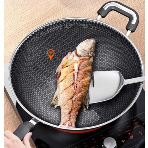 Wok de acero inoxidable 12 pulgadas con tapa miniatura 2