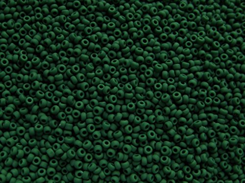 11/0 Toho Japanese Seed Beads - Forest Green Opaque Matte #47HF (28g Tube)