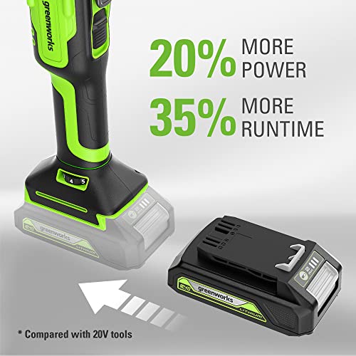Greenworks 24V Cordless Multi-Tool, Oscillating Tool For Cutting/Nailing/Scraping/Sanding With 6 Variable Speed Control, 2.0Ah Battery And 2A Charger Included #TOP3