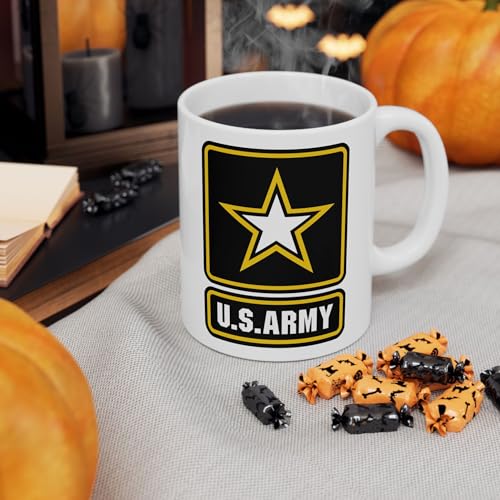 Taza de café U.S. Army blanca 15oz miniatura 4