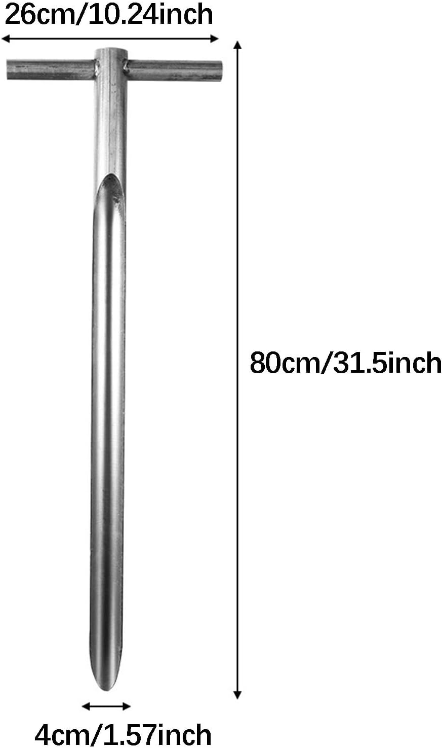 Soil Sample Ergonomic Handle Sturdy High Performance T Shape Soil Sampling Tool for Lawn Gardening Golf Course Forestry, S