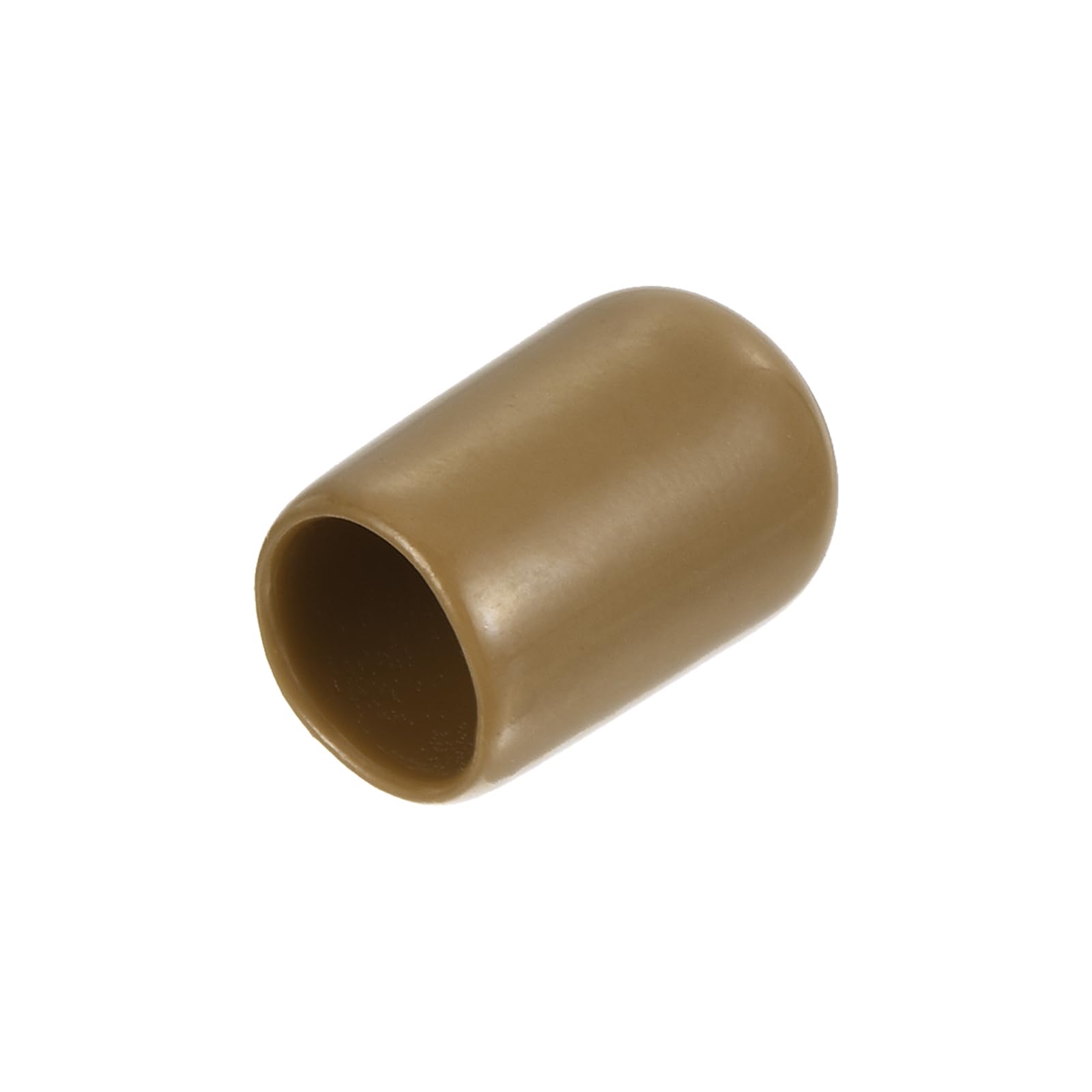 uxcell 20pcs Rubber End Caps 9mm(3/8") ID Vinyl PVC Round Tube Bolt Cap Cover Screw Thread Protectors Light Brown