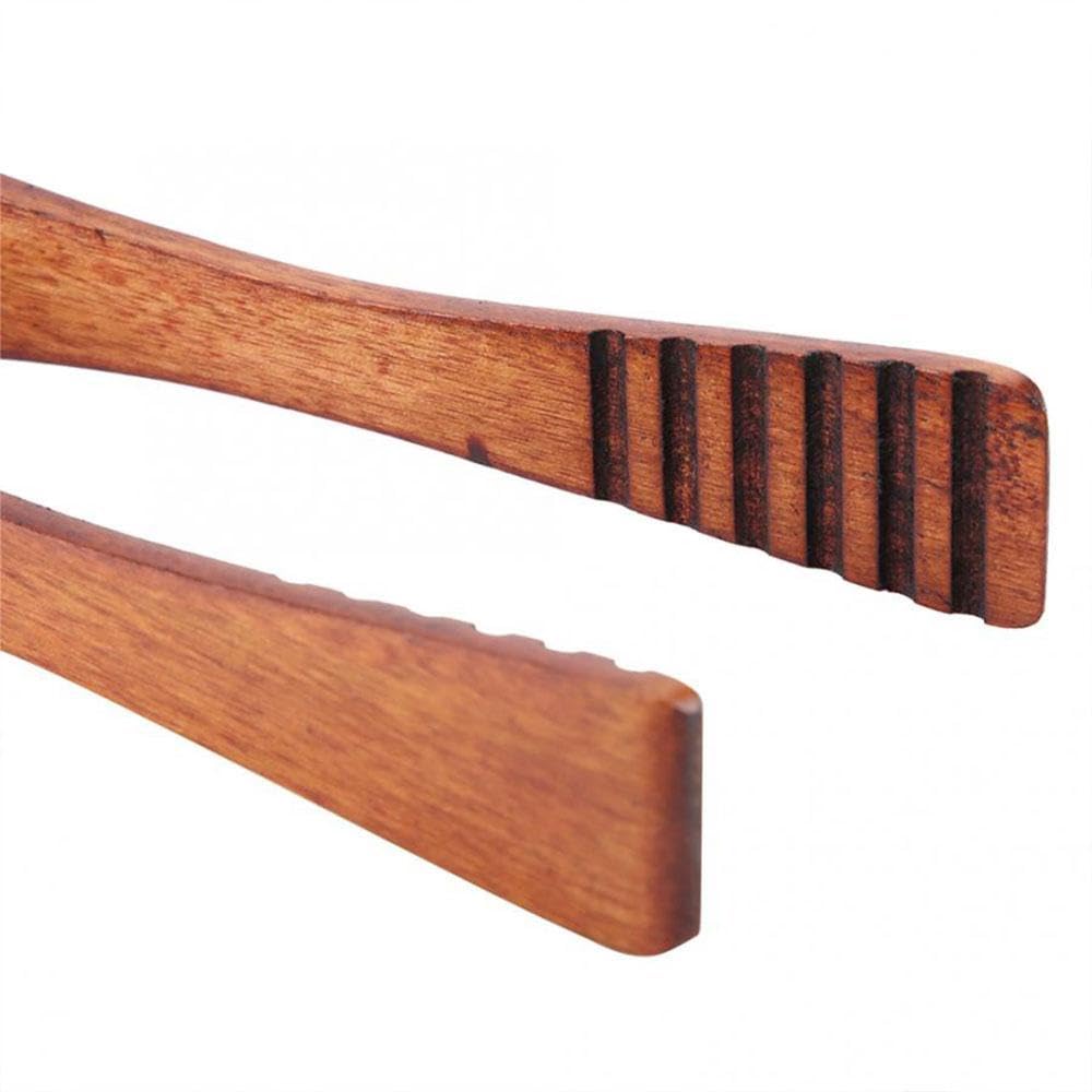 Pinza para tostadora de madera reutilizable, pinzas de cocina para pan tostado, bufé