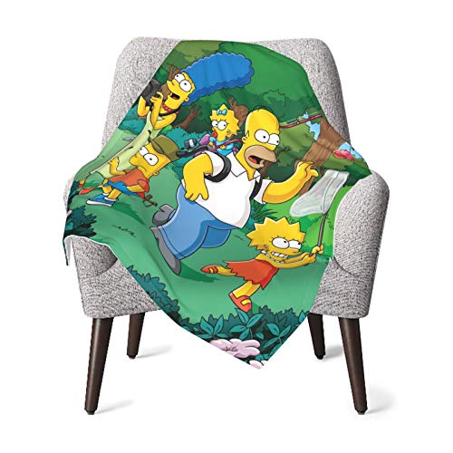 Yongenee Simpsons ザ・シンプソンズ ブランケット76cm×101cm 赤ちん 小さいサイズ ひざ掛け 掛け毛布 ふわふわ 柔らかい 冷房対策 軽くて暖かい 秋冬 軽量 夏用