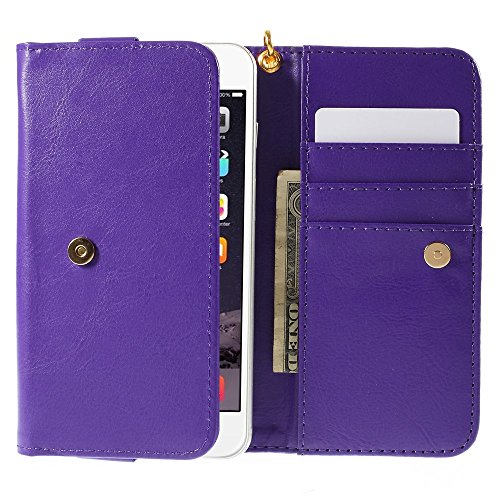 Étui GIONEE Pioneer P2S violet avec fentes pour cartes et texture anti-choc