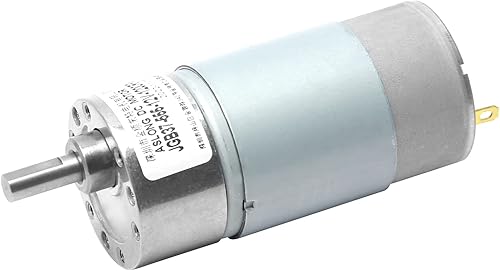 Miniatura 7 de Fielect Motor de engranajes DC 12V 16 RPM Motor eléctrico de alto par motor eléctrico de reducción de velocidad Motor con engranaje excéntrico Eje