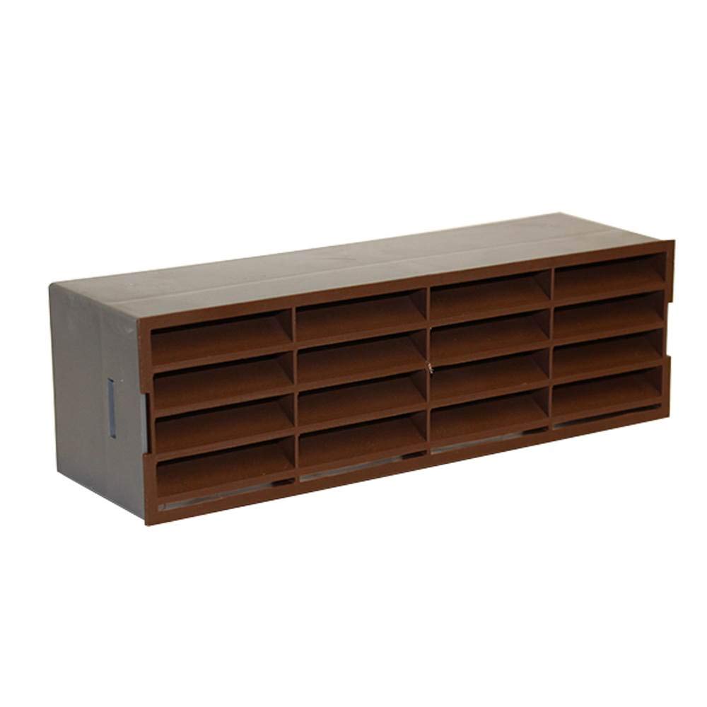 Kair Rectangular 204X60mm Brown Airbrick from B&Q