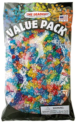 The Beadery - 11mm Tri-Bead Transparent Multi - 900 Pieces - 825V029