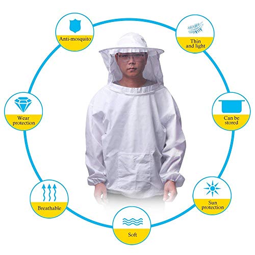 Unisex Imker Biene Anzug,Imkeranzug mit Zaunschleier,Baumwolle Imker-Anzug,Imkerjacke,mit Schaber,Bienenbürste… – Bild 3