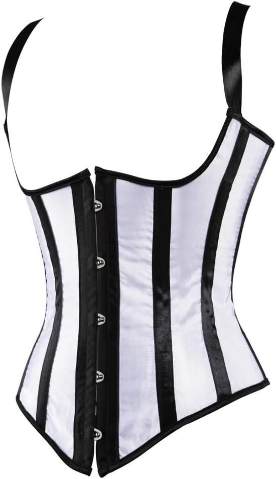 Underbust Corset basques and Corsets plus size bustier halter stripe women top victorian costumes - Image 4