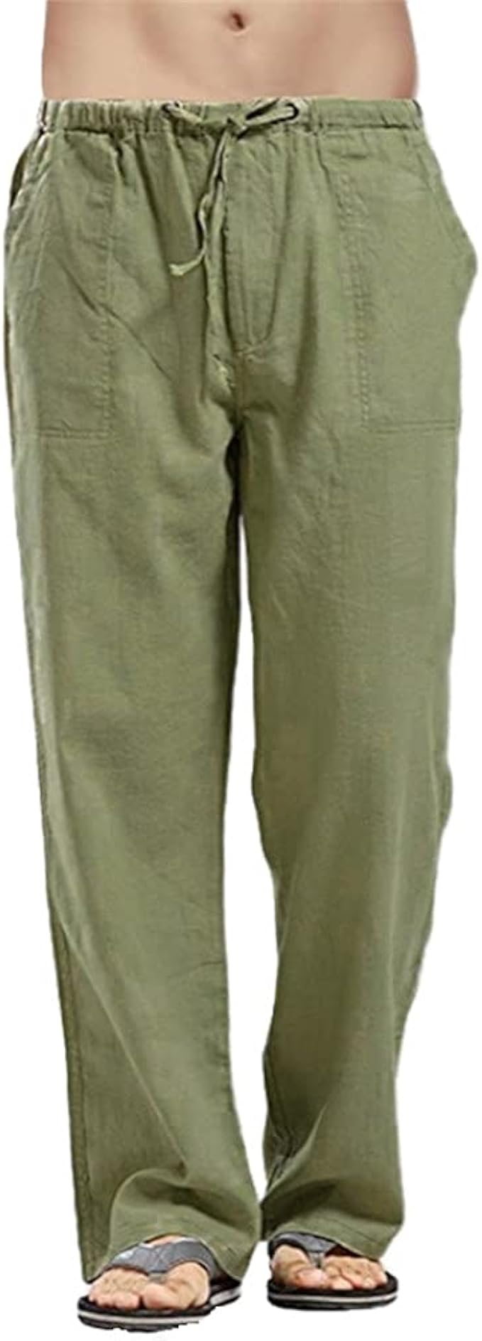 N\P Men's Linen Casual Pants Cotton and Linen Trousers Amazon.co.uk