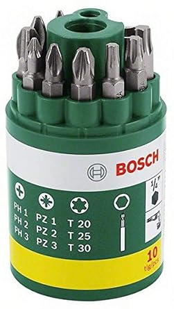 Bosch Vidalama Ucu Seti, Yeşil, 10 Adet
