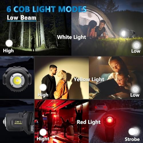 Image of CBEX Rechargeable Spotlight, Super Bright 100,000 LM LED Flashlight Handheld Spotlight 8000mAh Long Lasting Large Flashlight Searchlight and Flood Camping Flashlight with Foldable Tripod Black (PM-05)