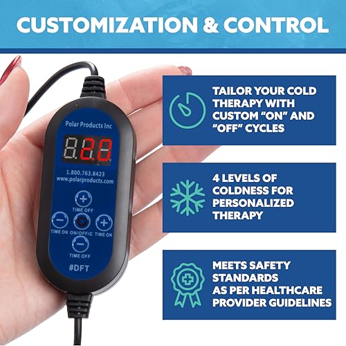Image of Polar Active Ice 3.0 Cold Therapy Ice Machine System with Programmable Timer, Two Knee and Joint Compression Pads, Lightweight 9 Quart Cooler, Quiet Pump, Strong Cryotherapy Pain Relief Treatment