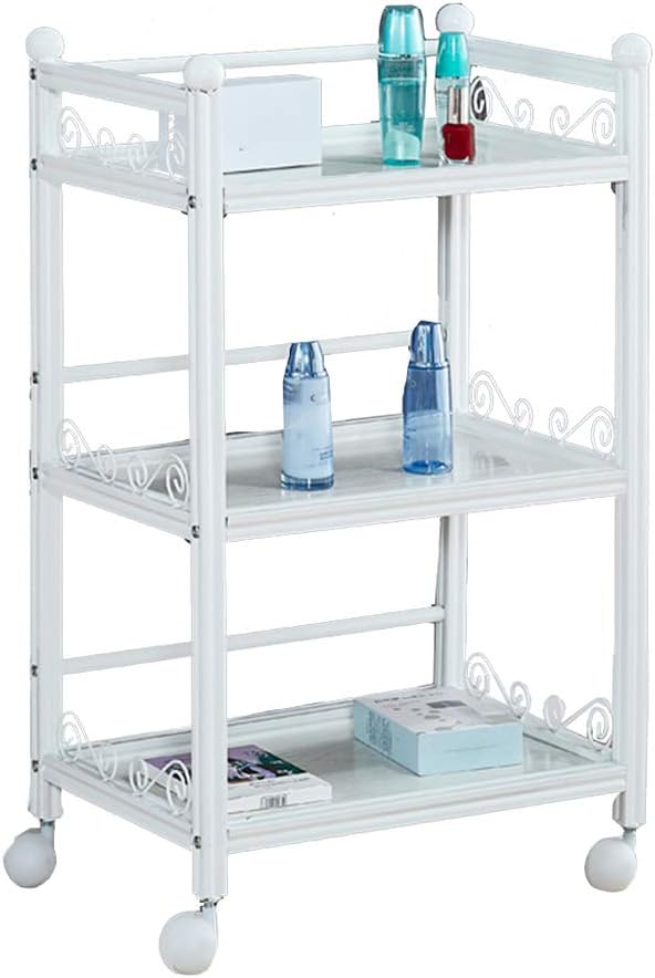 Salon Hairdressing Trolley Utility Carts Hairdresser Barber Beauty Storage Hair Spa Roller Cart,Bathroom Supply Carts with Wheels, 3 Tier for Office Indoor Home Kitchen Outdoor