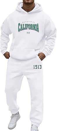 Tenue D'automne 2 Pièces Pour Homme Avec Capuche Et Capuche