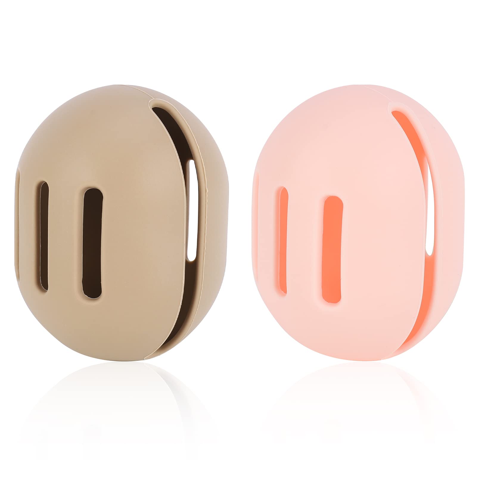 Heyu-Lotus2 Pieces Makeup Sponge Holder, Silicone Beauty Blender Holder, Double-sided Vent Design Portable Dust-Proof Beauty Blender Holder Case Washable Makeup Sponge Travel Case