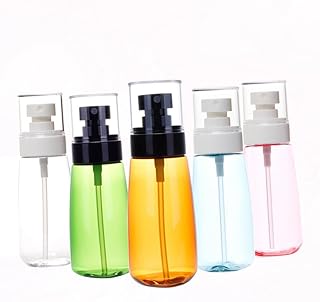 6pcs Portable Spray Bottles Reusable Pump Containers for Travel for Essential Oils Perfumes Lotions and Skin Care Mixed Styles for Easy Dispensing