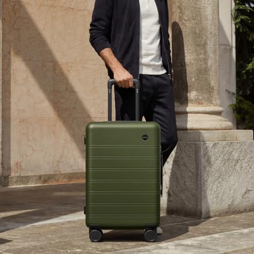DTA Nova Lightweight PC Hard Shell Suitcase, 20-inch International Carry On Luggage Airline Approved with TSA Lock, 360 Silent Spinner Wheels- Ideal for Travel Suitcase (Green, Carry-on 20-Inch) — view 2
