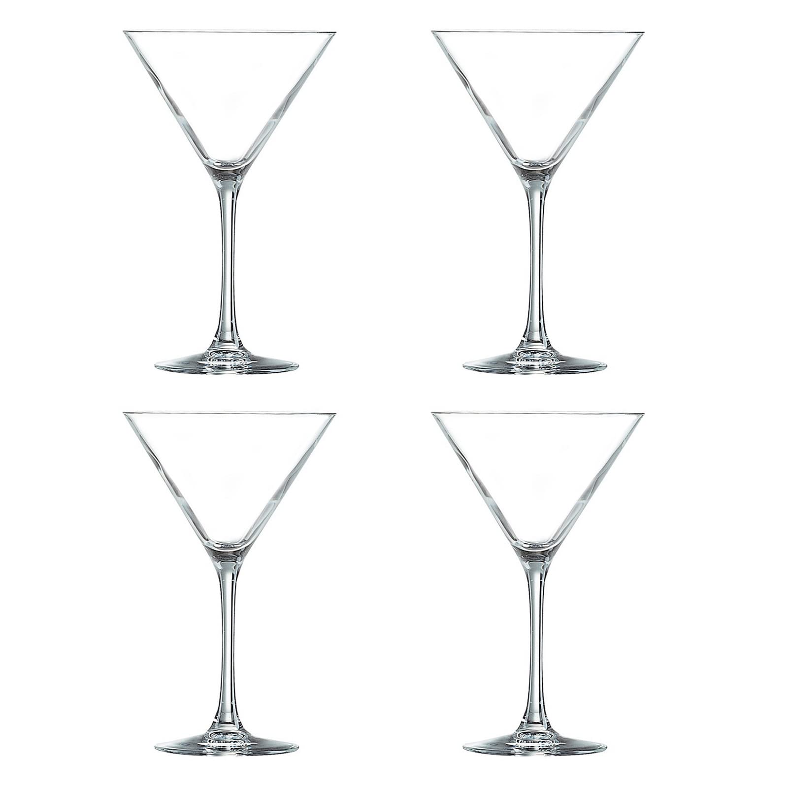 Set di 4 bicchieri da Martini da 220 ml, per cocktail, Martini, feste, a forma di V, classici, Martini, moctail, espresso, bevande fredde, bicchieri da portata per feste, bar, ristoranti, pub