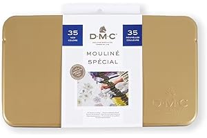DMC Collector's Tin Embroidery Floss Stash: 35 Vibrant Colors!