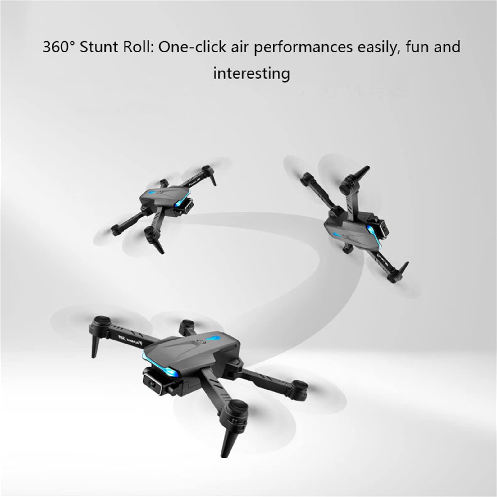 Drone, sk艂adany dron z dwoma kamerami 4K, 50-krotny zoom, fotografowanie z zoomem obiektywu mo偶na przeprowadzi膰 za po艣rednictwem aplikacji, produkcja MV mo偶e zosta膰 utworzona natychmi