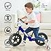 KRIDDO Toddler Balance Bike 2 Year Old, Age 18 Months to 5 Years Old, 12 Inch Push Bicycle with Customize Plate (3 Sets of Stickers Included), Steady Balancing, Gift Bike for 2-3 Boys Girls, Blue