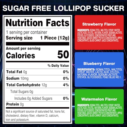 Amos TastySounds Audio Music Lollipops - Singing Lollipop Candy Suckers Party Favors - 5-Pack w/ 2x Strawberry! 3x Blueberry