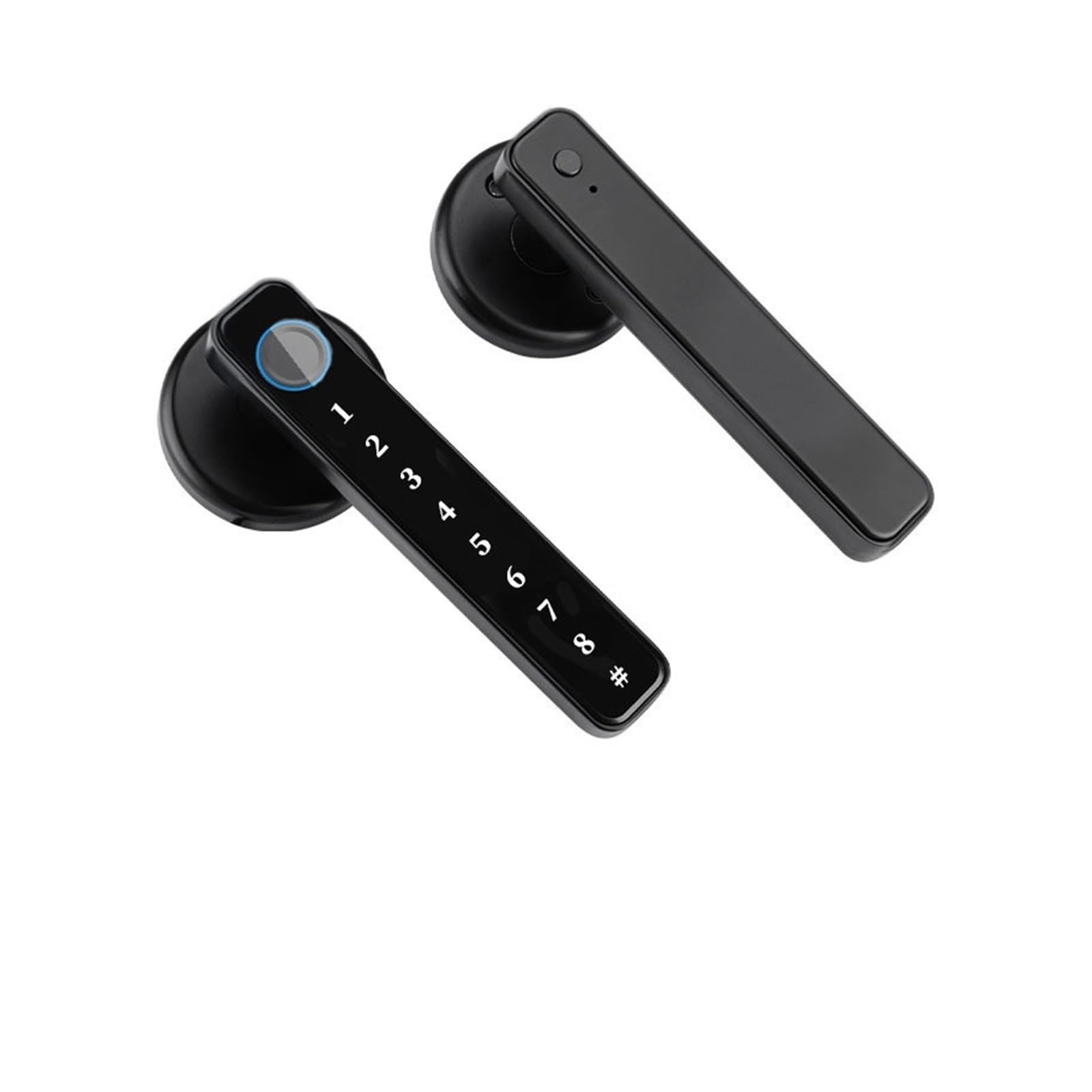 JVDDI Smart Door Handle, Fingerprint Smart Lock Keyless Entry Bluetooth Home Office Door Passcode Digital Card Access(Nero)