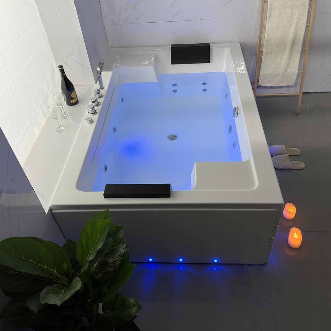 Vasca Idromassaggio Rettangolare 2 persone Bianca 180x120cm - Minerva