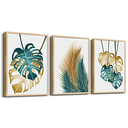 Natural Wood Framed Wall Art For Living Room Wall Decorations