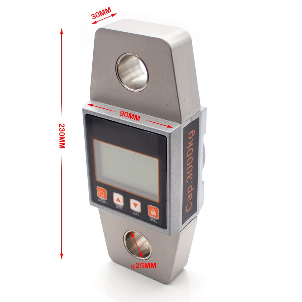 Bilancia Per Gru 3t Bilancia Ad Alta Precisione Bilancia a Sospensione Digitale Weightpeso Sospeso Elettronico Bilancia Da 3000 Kg Lb (3T)