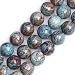 GEM-inside 10mm Round Smooth Dyed Blue Sea Sediment Jasper Jewelry Making Beads 15 Inches