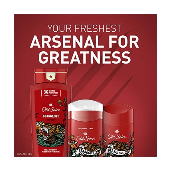 Old Spice Wild Bearglove Scent Body Wash for Men, 30 Fl Oz (Pack of 4)