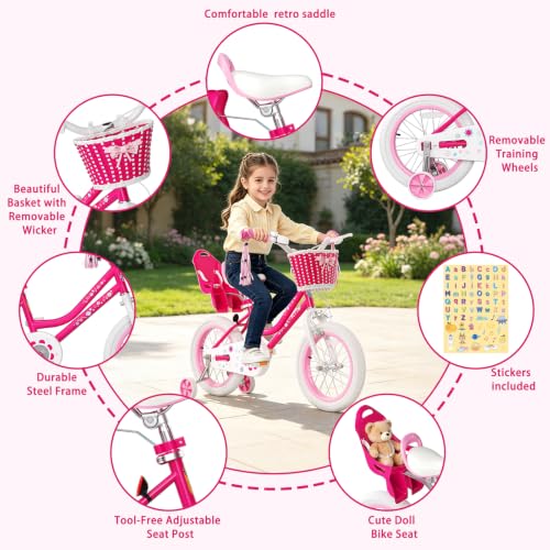 Image of Glaf Toddler Girls Bike for Age 2-12 Years Old